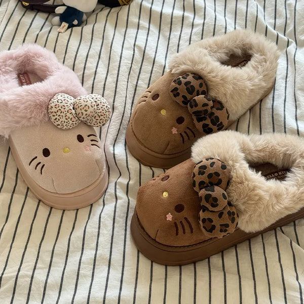 Chaussons Peluche Hello Kitty Intérieurs Douillets